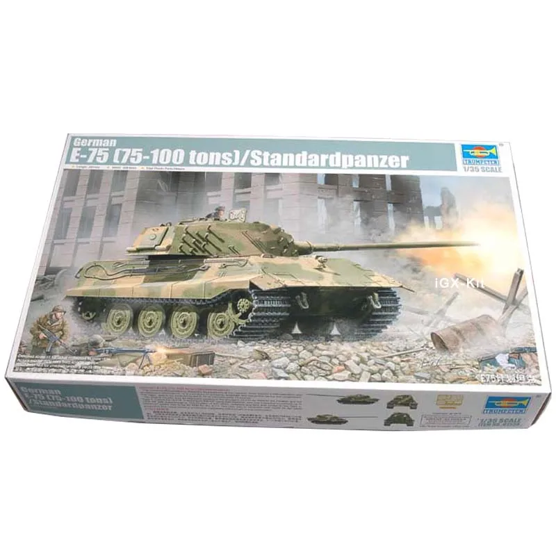 Trumpeter 01538 1/35 German E75 E-75 Panther 75 to 100 Ton Tank Military Children Toy Gift Plastic Assembly Building Model Kit