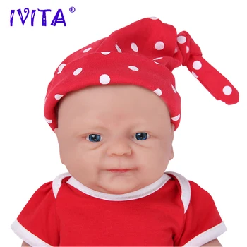 IVITA WG1512 14 Zoll 1,65 kg Ganzkörper-Silikon-Bebe-Reborn-Puppe „Coco“ Weiche Puppen Realistische Mädchenbaby DIY leere Spielzeuge für Kinder