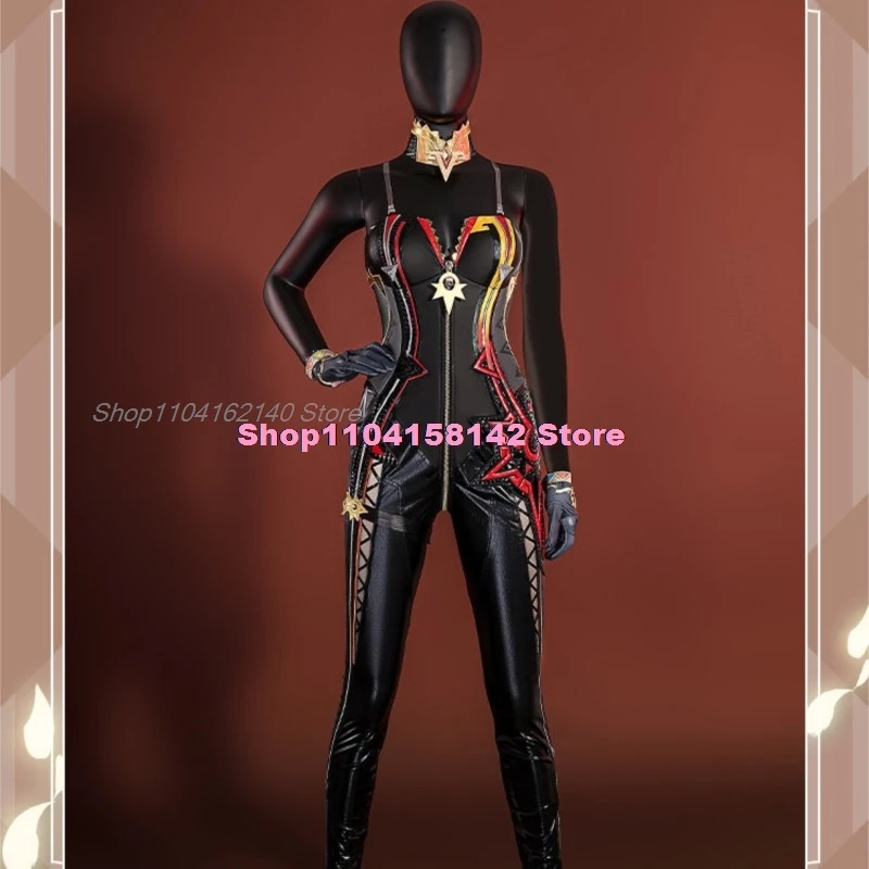 Genshin-Disfraz de impacto Mavuika para mujer, traje de juego Pyro Archon, uniforme Sexy, disfraz de Cosplay, traje de juego de rol para fiesta de Halloween