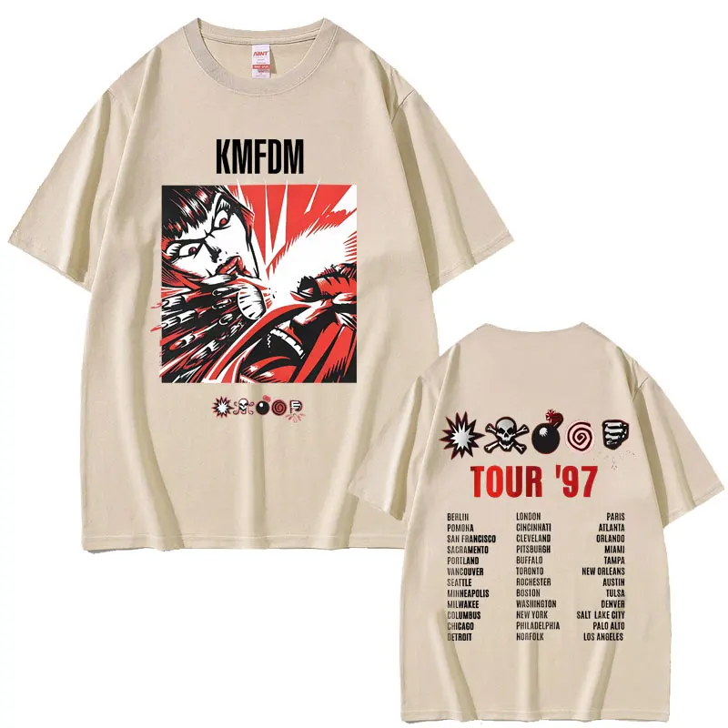 Rock Band Kmfdm Symbols Tour 97 Graphic Print T Shirt Men Women