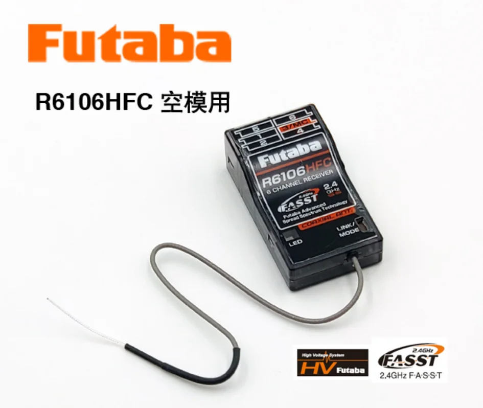 

Futaba R6106HFC 2.4GHz 6-Channels Fasst HV Receiver T8FG 14SG 18SZ 18MZ FX22 Rc Receiver For Fixed Wing Accessories