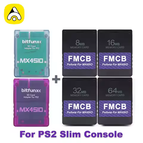 OPL 1.2.0 Fortuna FMCB For MX4SIO SIO2SD TF/SD Card Adapter For PS2 Slim Game Console