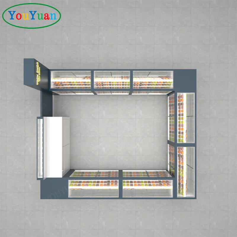 (customized)Cell phone display showcase mobile accessories mobile phone counter glass display cabinet mobile shop