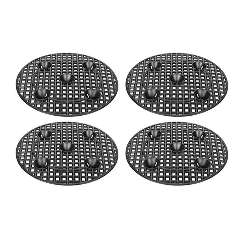 

4 Pcs Plant Level Pot Elevator Potted Plant Stand Patio Deck Floor Protector Flowerpot Mat Heavy Duty Indoor Outdoor Garden