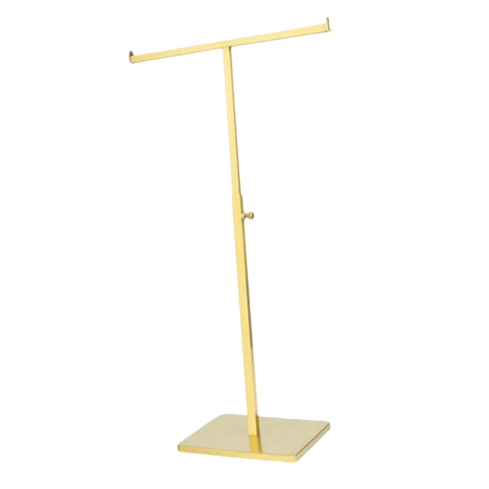 

Detachable Handbag Display Stand Adjustable Counter Metal Exquisite T Bar for Scarf Handbag Rack Stable Base Jewelry Shelf Gold