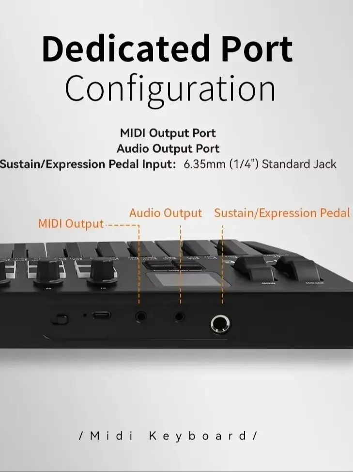 M-VAVE SMK-37 PRO Keyboard MIDI Controller 37 Key 16 RGB Pads&8 Knobs Supports Wireless Connection Systems Software Operation