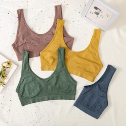 Women Seamless Tube Top Underwear Wireless Bra Low Back Sexy Lingerie Comfort Unlined Crop Top Sleeveless Solid Bra Tops