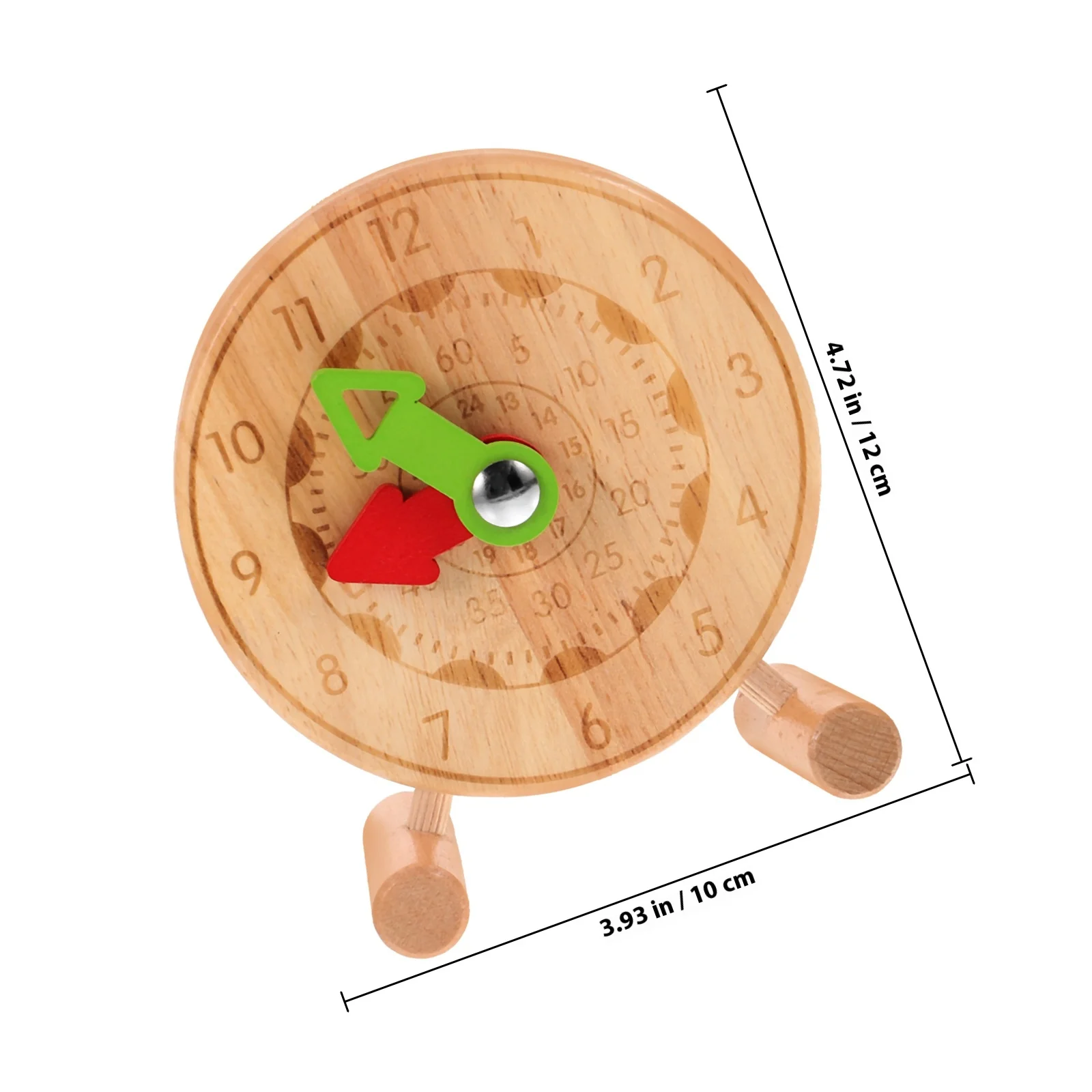 1pc Zeit Erkenntnis Holz Mini Uhr Spielset Für Kinder Helle Farbe Glatte Oberfläche Lernen Puzzle Spiel Pädagogisches Kognitive