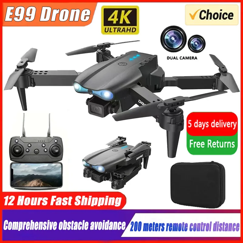 Nowy E99Pro RC Drone 4K Profesjonalny Z Szerokokątną Podwójną Kamerą HD Składany Helikopter RC 5G WIFI FPV Fartuch Utrzymujący Wysokość Sprzedaż