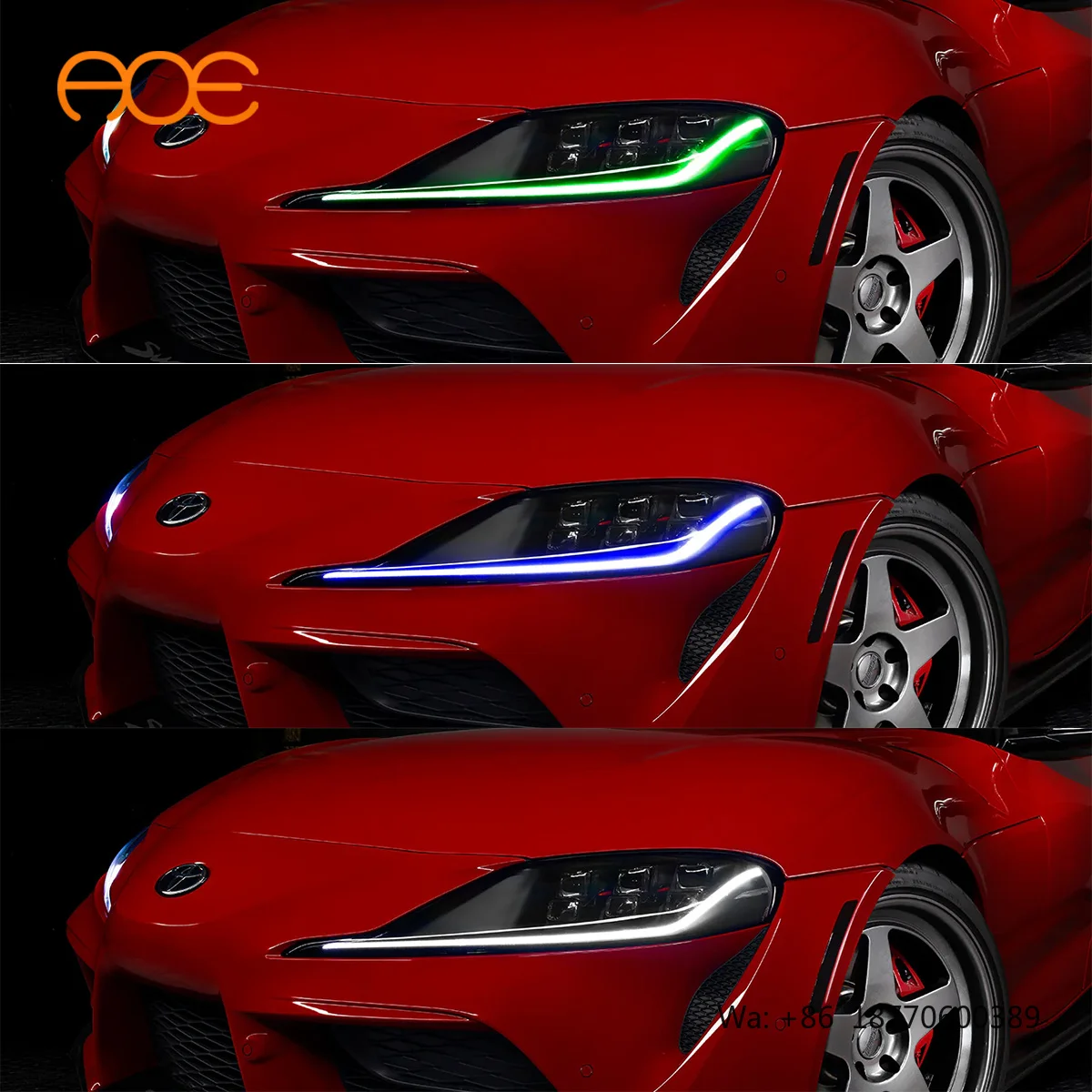 2020-2024 for Toyota for Supra LED Headlight DRL Upgrade Kit New Condition APP Color Changing RGB DRL Modules