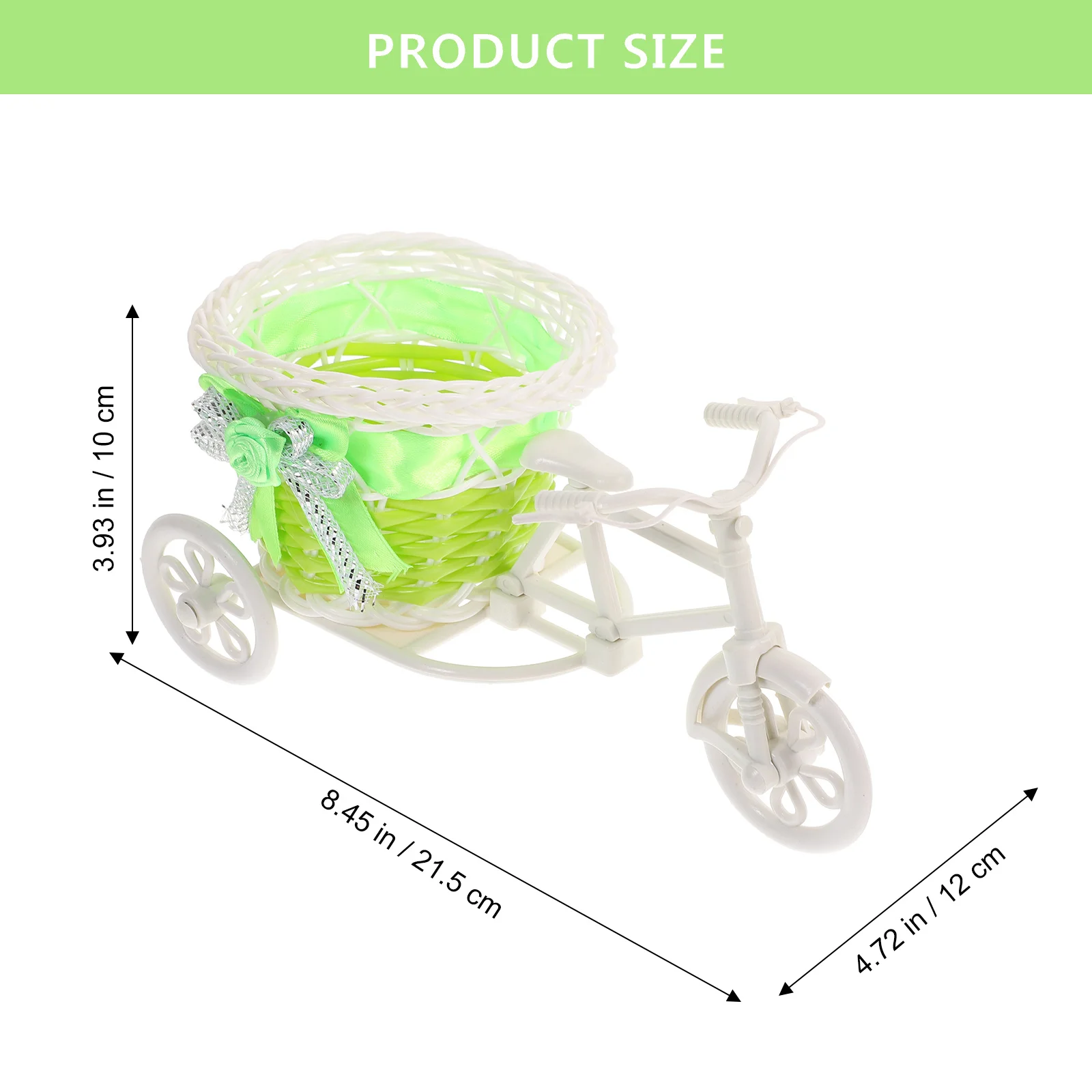 

3Pcs Tricycle Rattan Flower Basket Small Size Unique Design for Home Patio Living Room Indoor Outdoor Decorative Storage