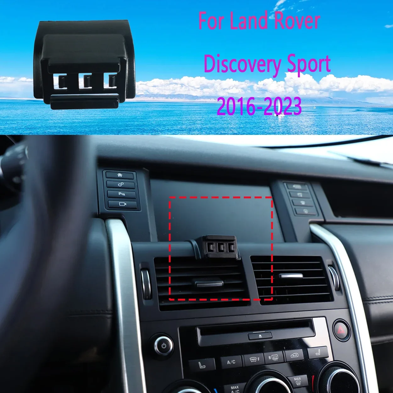 For Land Rover Discovery Sport 2016-2023 Car Specific Phone Holder with Wireless Charging Dashboard Mount Accessory