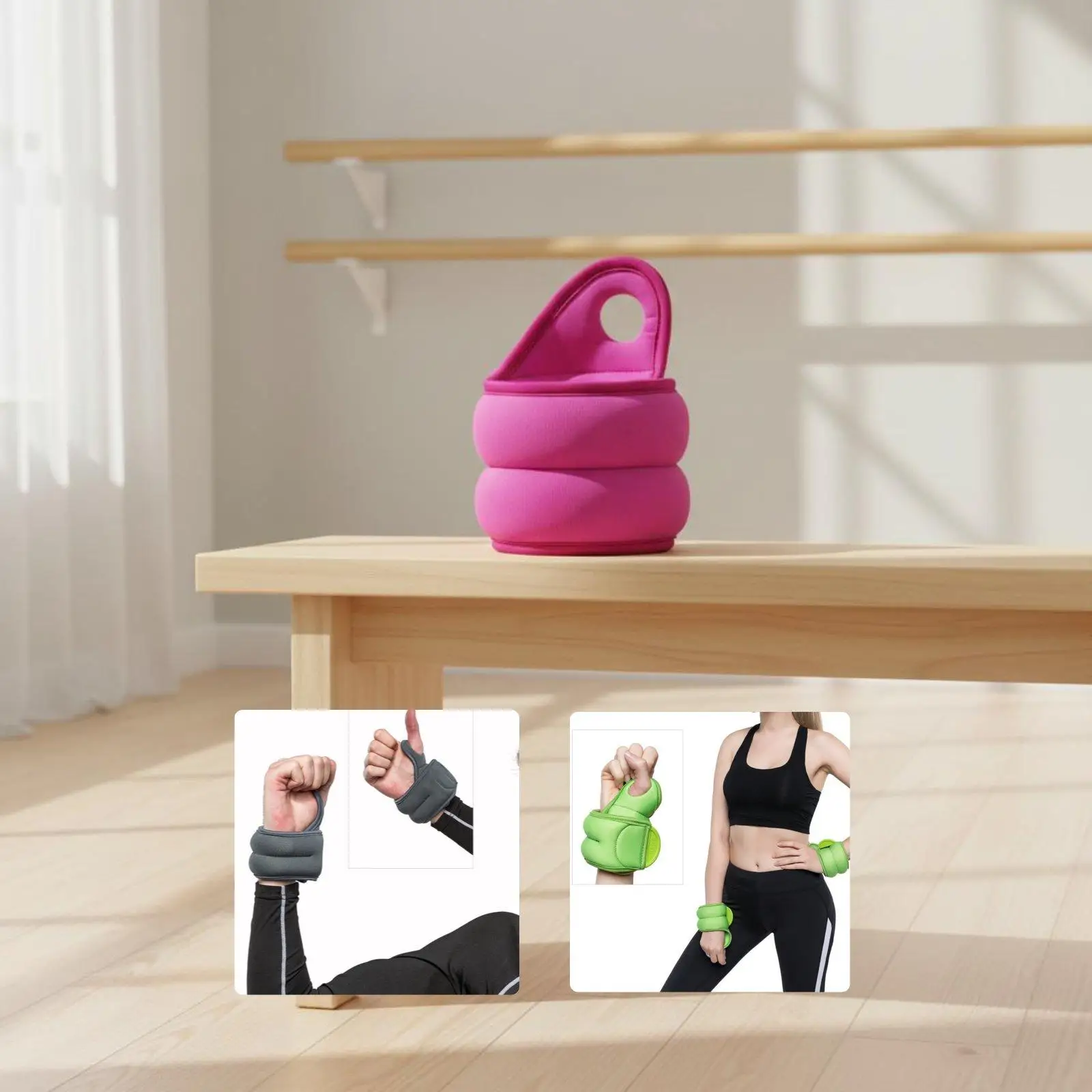 Training Sandbag Cuff Easy to Wear Thumb Hole Weight Cuff Portable Adjustable