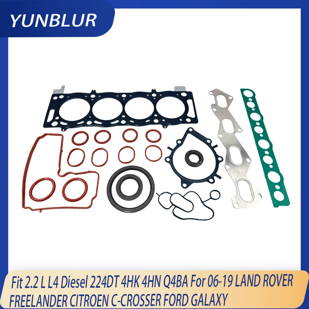 Engine Part Full Gasket Set Fit 2.2 L L4 Diesel 224DT 4HK 4HN Q4BA For 06-19 LAND ROVER FREELANDER CITROEN C-CROSSER FORD GALAXY