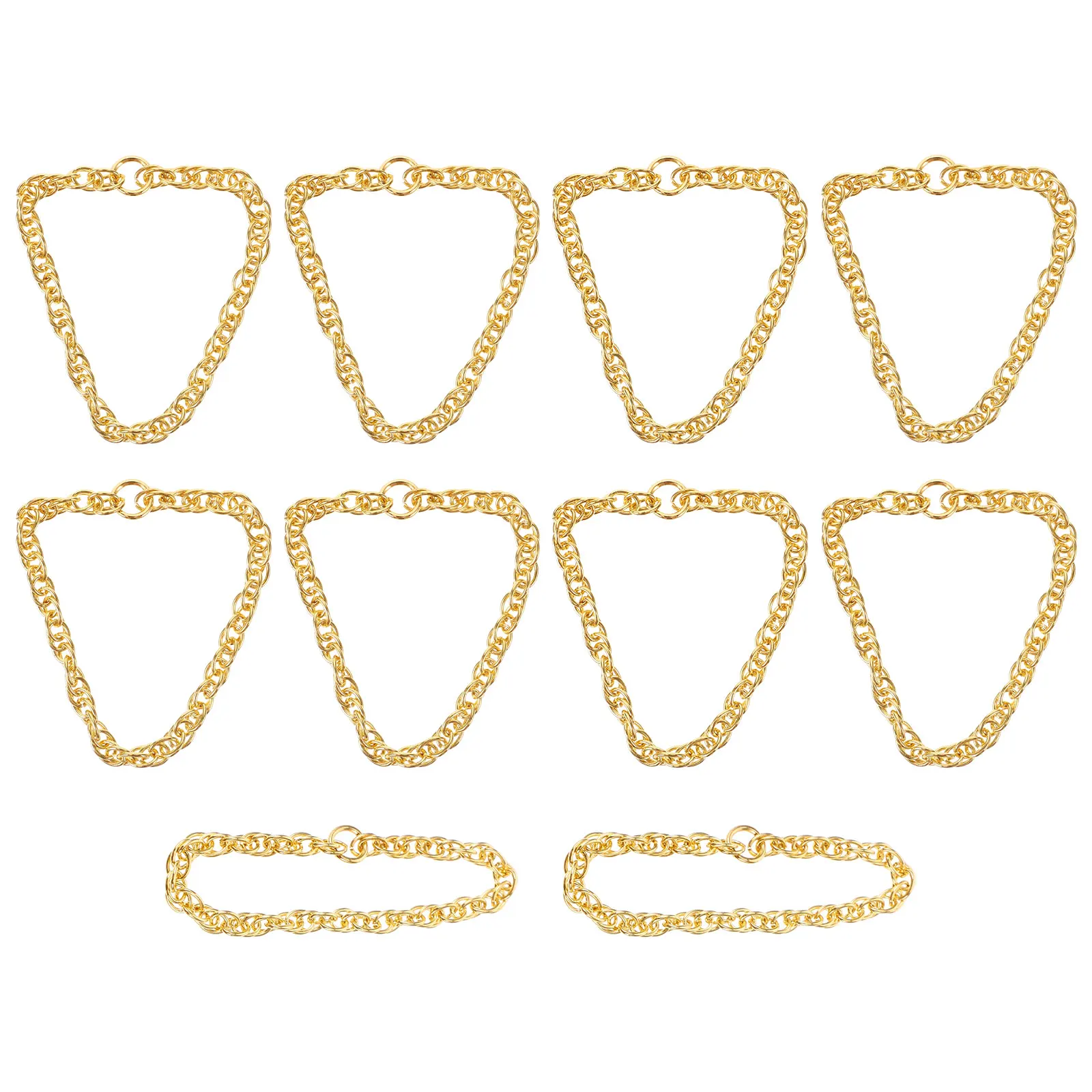 10 Uds Diy Mini muñecas decoraciones collar de cadena de moda collar de Metal de imitación cadena para modelos de pato colgante de collar metálico falso