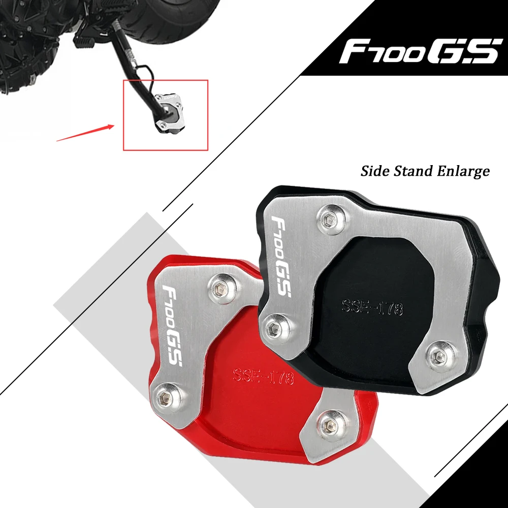 Motorcycle Foot Side Stand Enlarger Plate Kickstand Enlarge Extension For BMW F700GS F 700GS F 700 GS 2012- 2020 2021 2022 2023