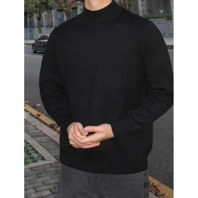 

Men's Knitted Sweater Thiened Coolmax Fiber Ciwalk Collar Nine Sve Brand Emblem Knwear New Arrival