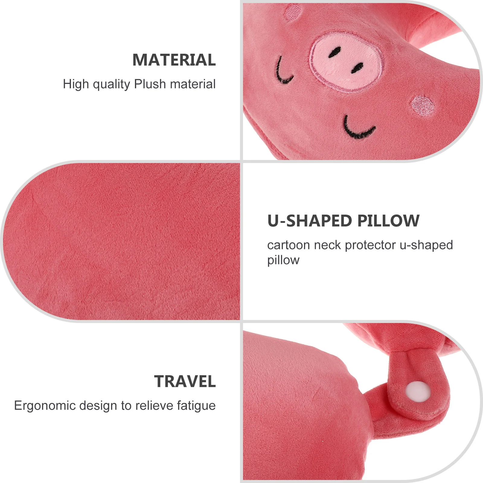 Almohada de soporte para el cuello, diseño en forma de U para viajes, vuelo largo, paseo en coche, cómoda columna Cervical, 1 Uds.