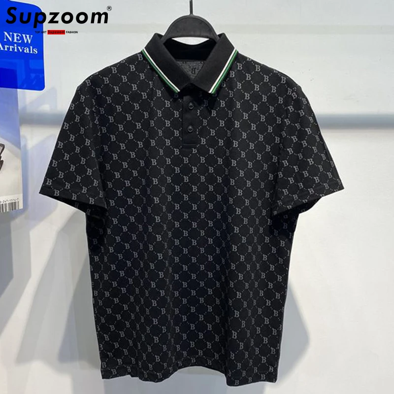 Supzoom 2023 New Arrival Brand Clothing Top Fashion Short Knitted Casual Summer Leisure Cotton Polo T Shirt Men