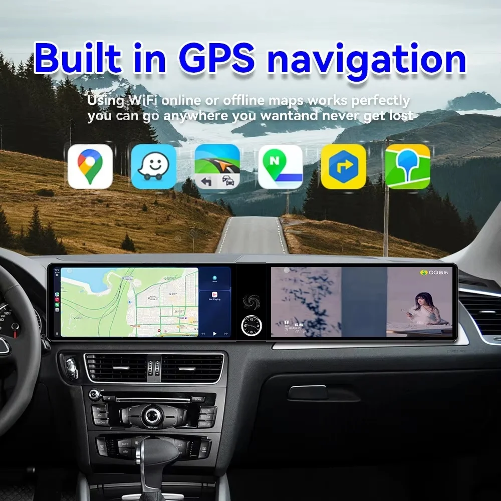 

Для Audi Q5 2008-2016 Android Auto Carplay автомобильный радиоприемник с двойным экраном стерео мультимедиа GPS карта Navi магнитофон головное устройство DSP