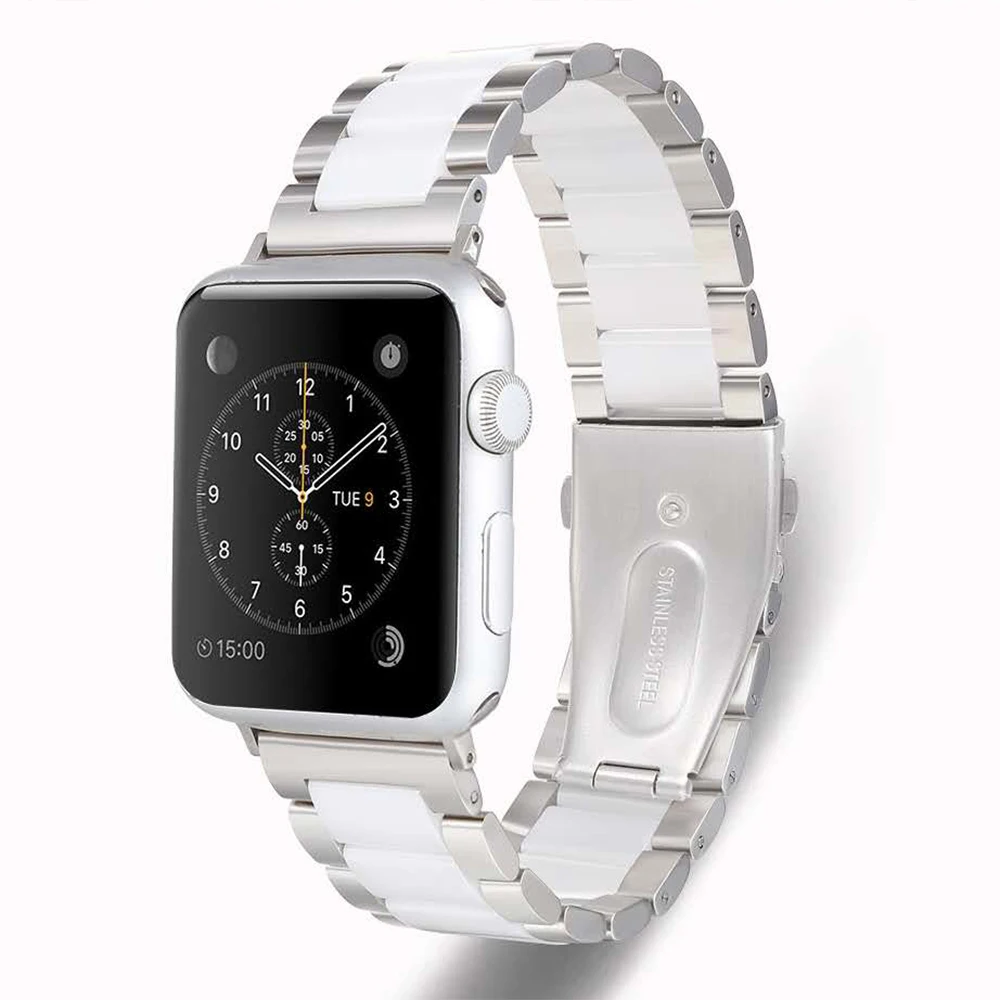 Metal Ceramic Strap for Apple Watch 10 9 8 7 46mm 42mm 45mm 41mm Ultra 49mm Bracelet for iWatch 6 5 4 3 SE 2 44mm 40mm 38mm Band