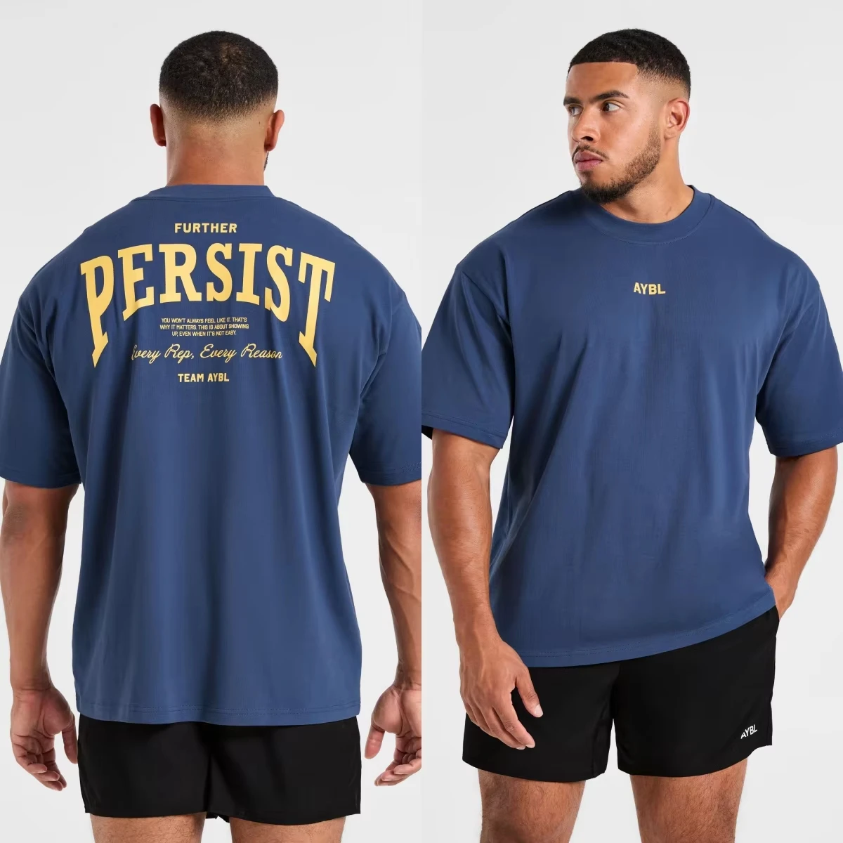 Cam Kissel Persist Oversized AY Logo Fitness Brand T-shirt Cotton Graphic Tee Men Women Summer Streetwear
