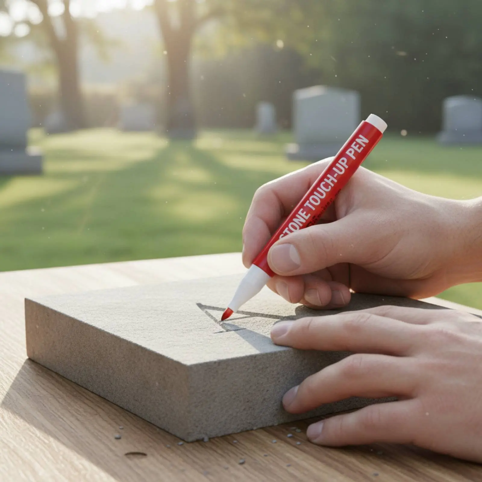 Tombstone Marker Pen Strong Coverage Golden Stone Marker Memorial Inscription Pen Oil-Based Writing Tool Fine Tip view 6
