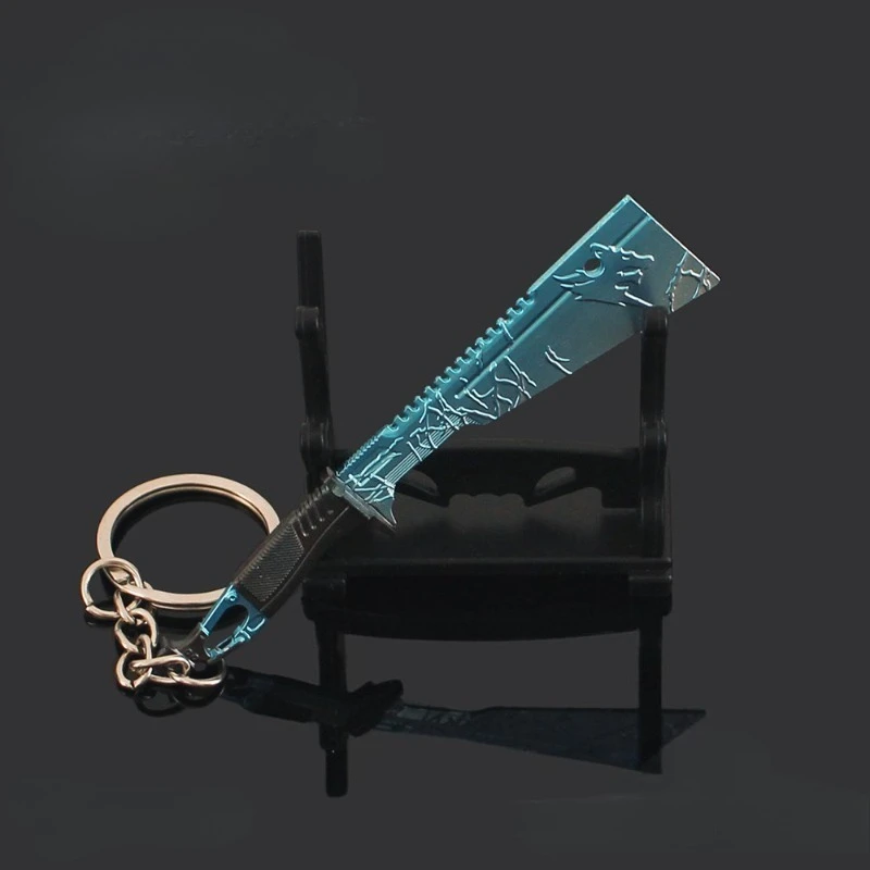 Mini arme de mêlée, 9cm/3.54 pouces, couteau de survie Frostwolf, arme de jeu en alliage, jouet, porte-clés pendentif, Collection d'ornements