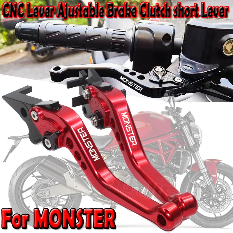 For Monster ST2 M 400 600 620 750 919 796 696 M600 ST2 Motorcycle Brake Handle Adjustable Clutch Drum Brake Lever Handle