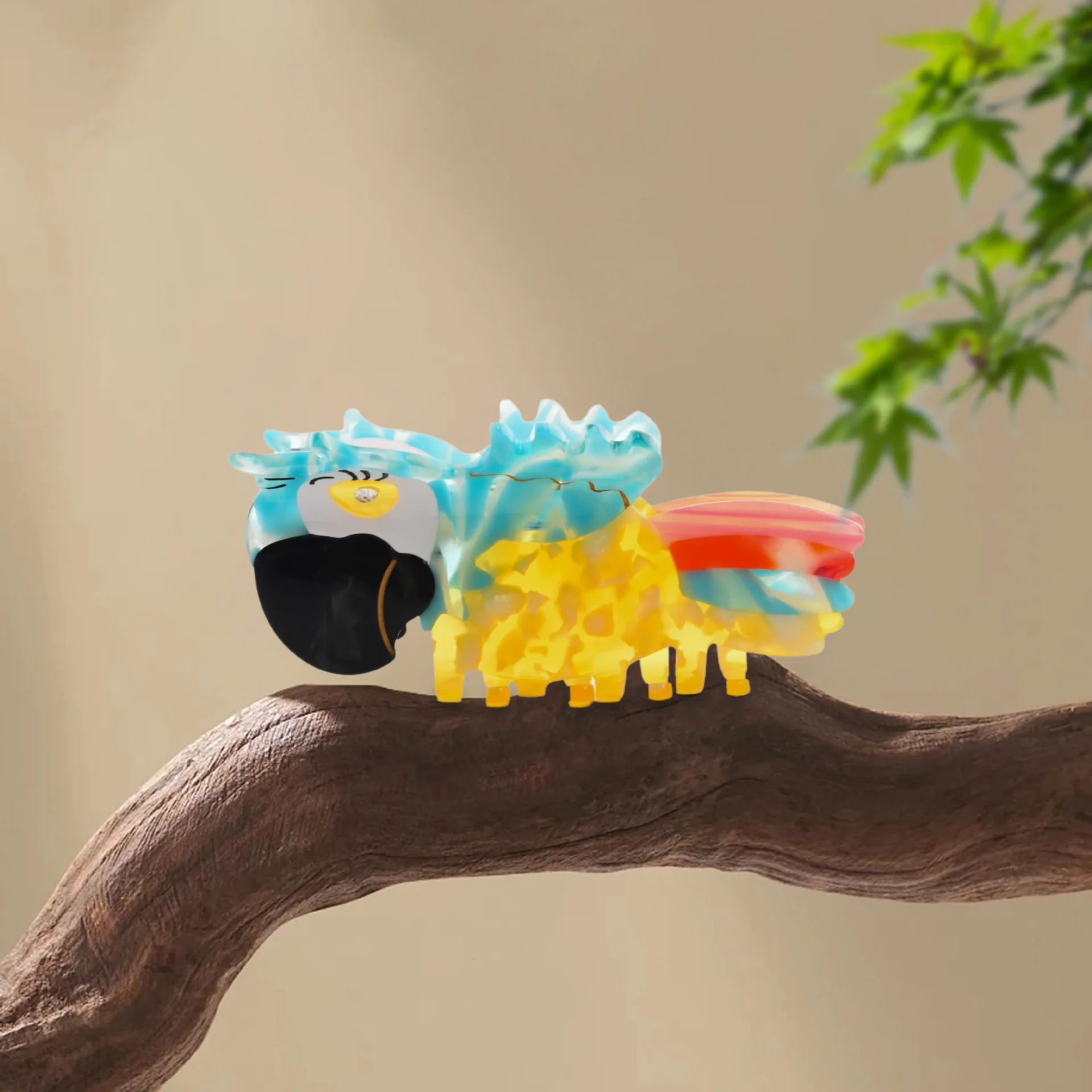 New Creative Animal Series Grip Acetate Hair Claw Fashion Macaw Advanced Design Shark Clip Women's Hair Accessories