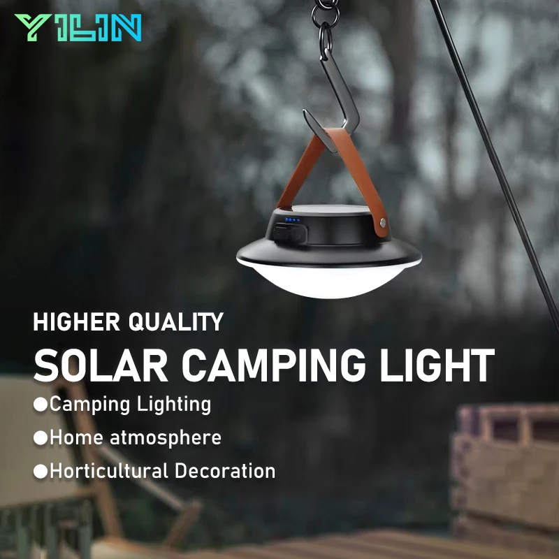 

High Power Solar LED Camping Light 3 Modes Rechargeable Portable Lanterns Outdoor Emergency BBQ Waterproof Tent Lighting Lamp