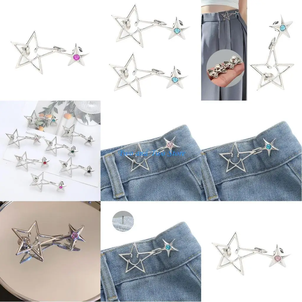 HX6F زر موسع قابل للتعديل مشبك الخصر دبابيس زر الجينز لتشديد الخصر الجينز