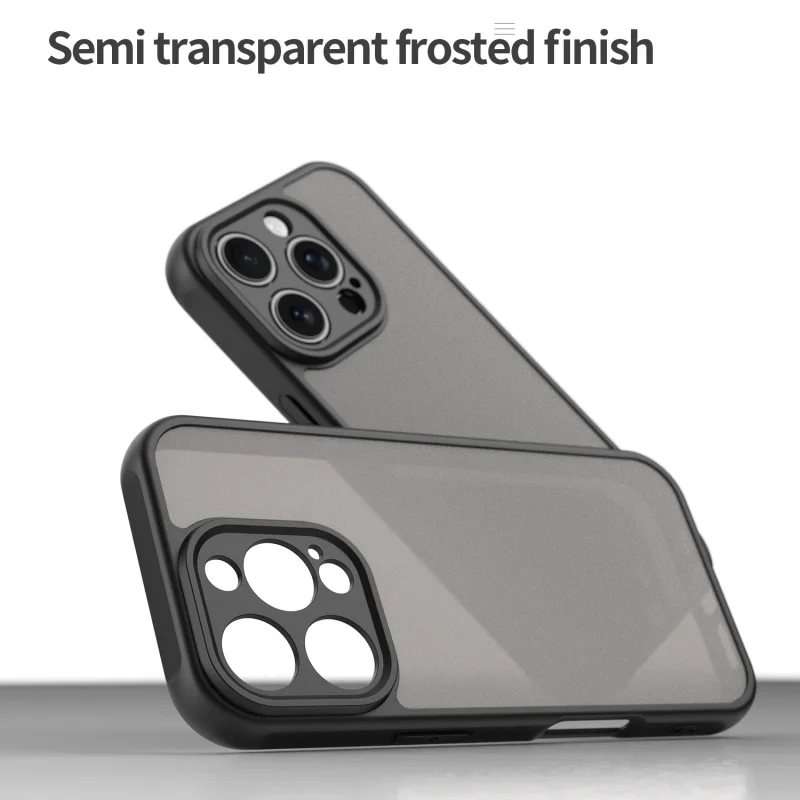 غطاء صلب مضاد للصدمات لهاتف آيفون 16 برو، حافظة صلبة بلوري من مادة البولي يوريثان الحراري لهاتف آيفون 16 برو