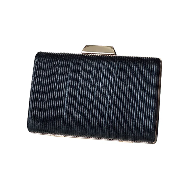 

New European and American pleated evening bags, party bags, simple women's handbags