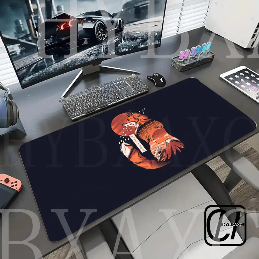 

Kitsune Fox Mousepad Xxl Mouse Pad 900x400 Keyboard HYBXAXC Mats Deskmat Gamer Cabinet Computer and Office Playmat Desk Mat Pads
