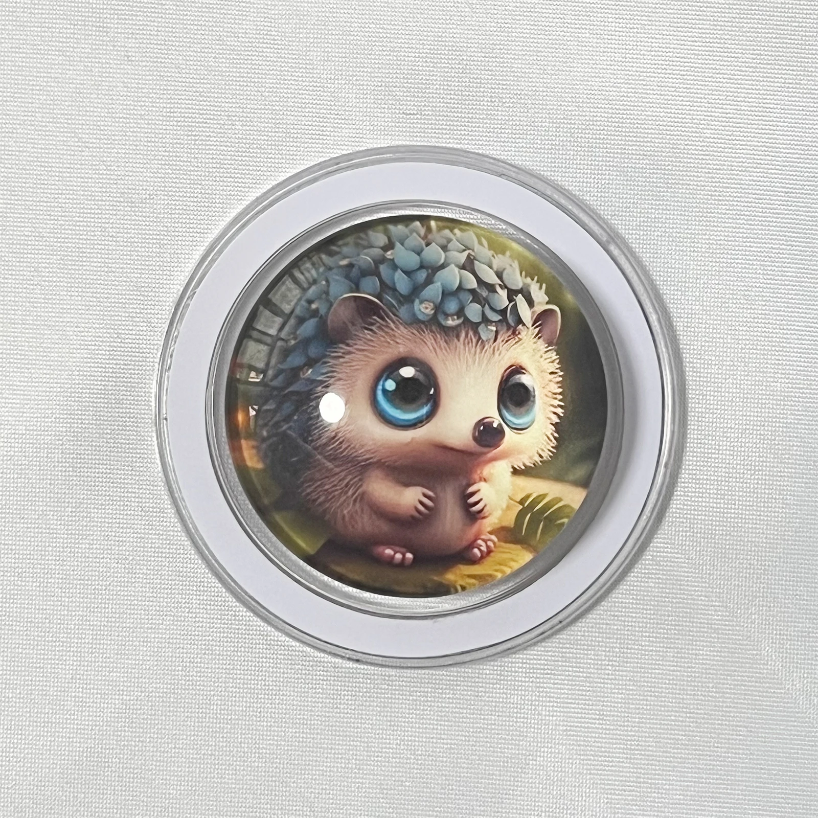 3D Crystal Ball Cute Hedgehog Phone Holder Case Stand For Magnetic Bracket For iPhone 17 Pro Max 16 Pro Max Griptok view 5