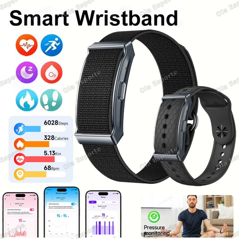 

Новый мужской и женский умный браслет, монитор сердечного ритма, кислорода в крови, умный браслет для здоровья, водонепроницаемые спортивные умные часы для фитнеса, Android iOS