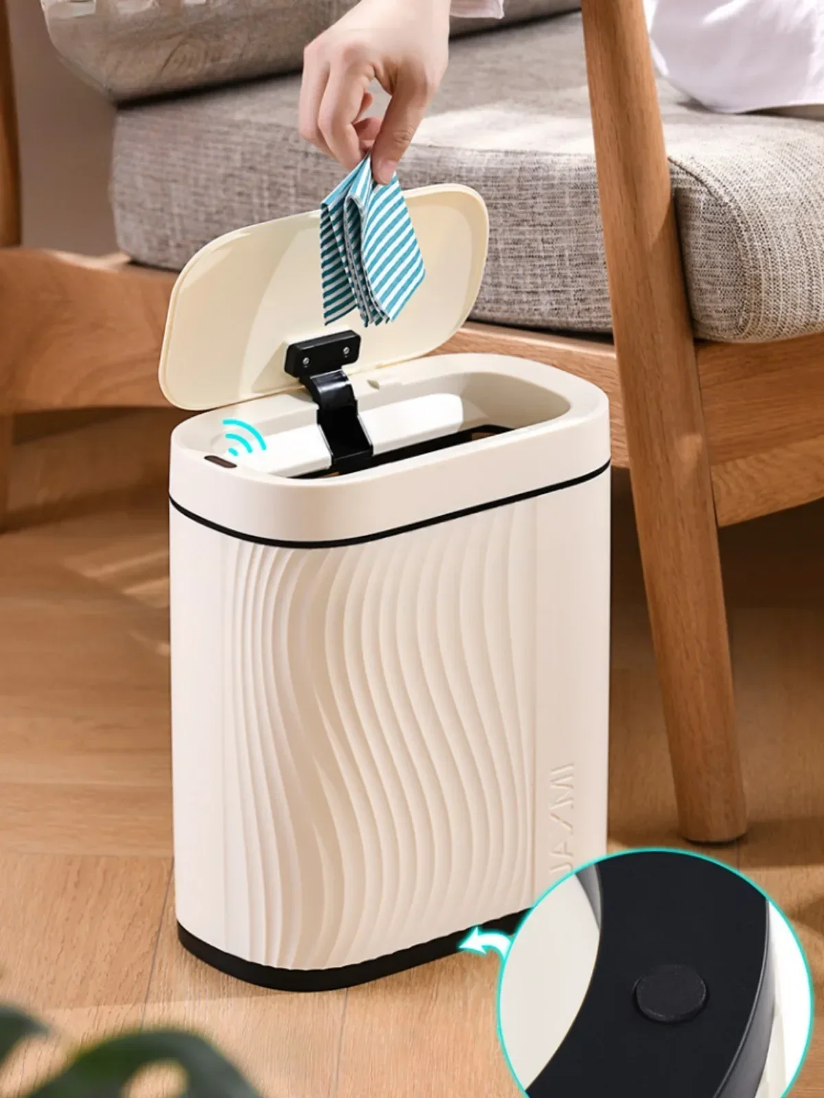 8L Smart Trash Can Bedroom Automatic Sensor Trash Can with Lid Kitchen Toilet Smart Sensor Waterproof Waster Bin Household Items