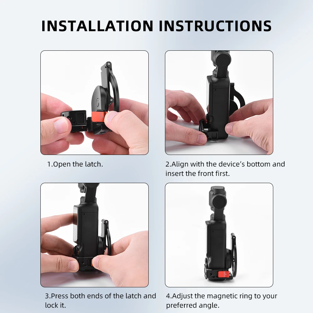 BRDRC Magnetischer Adapterhalter für DJI Osmo Pocket 4/3, Magsafe-Halterung für iPhone 17/16/15/14/13, Pocket 4/3 Zubehör – Detail 18