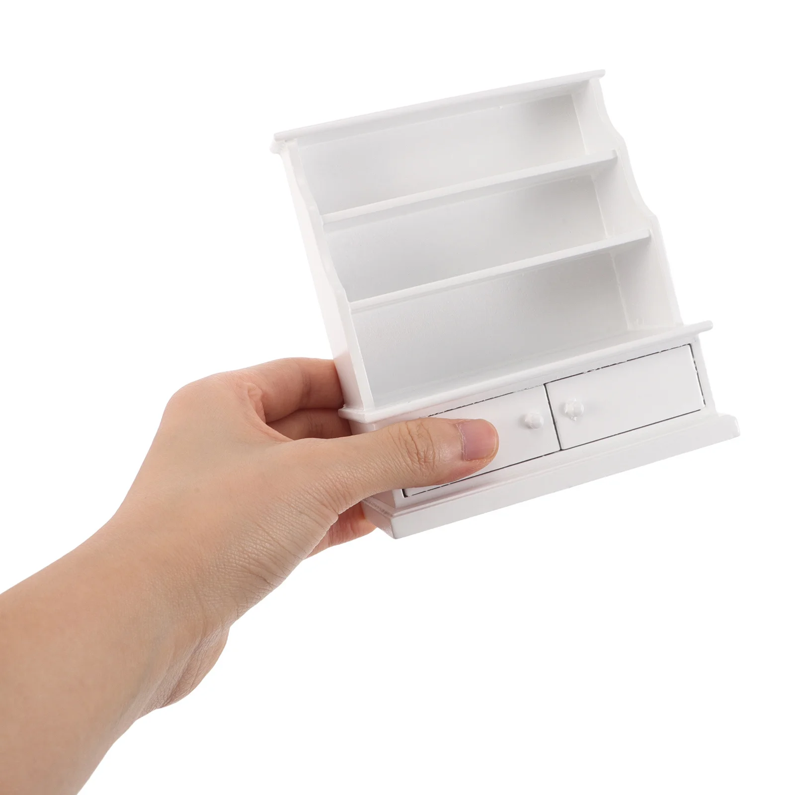 

Miniature Bookshelf Fine Crafted Small Cabinet for Dollhouse Display Storage Shelf for Mini Books and Accessories Collection