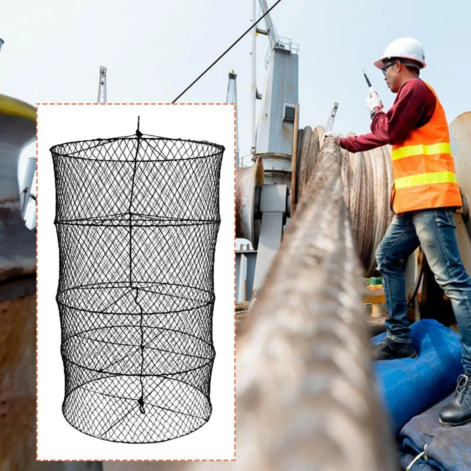 

Marine Daylight Signal Polyester Mesh Cylinder Mooring Indicator Boating Accessory for Fishing Boat Safety Equipment