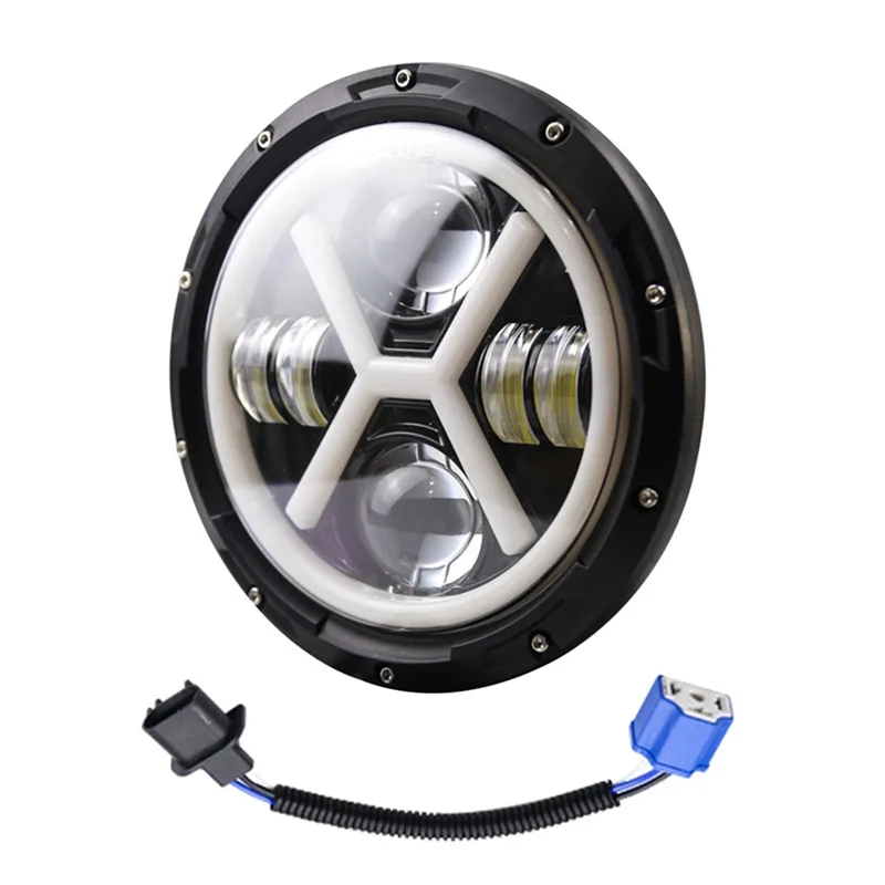 

M93K-7-дюймовый 500 Вт круглый светодиодный светильник «ангельские глазки» супер яркий жгут проводов для Jeep Wrangler Hummer H2 Land Rover Defender