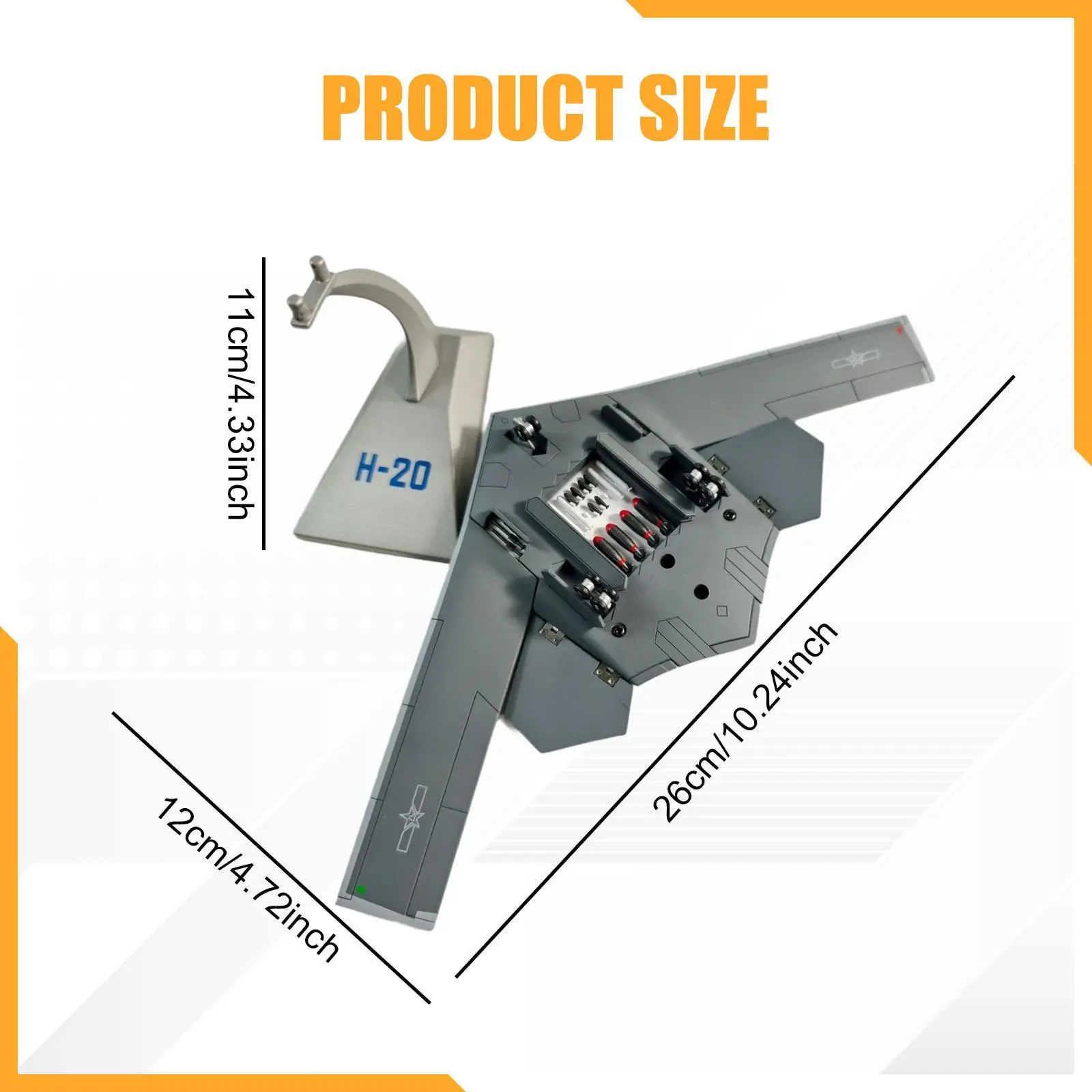 مقياس 1:200 H-20 نموذج مقاتلة خفية استراتيجية لسطح الطاولة في غرفة المعيشة #6