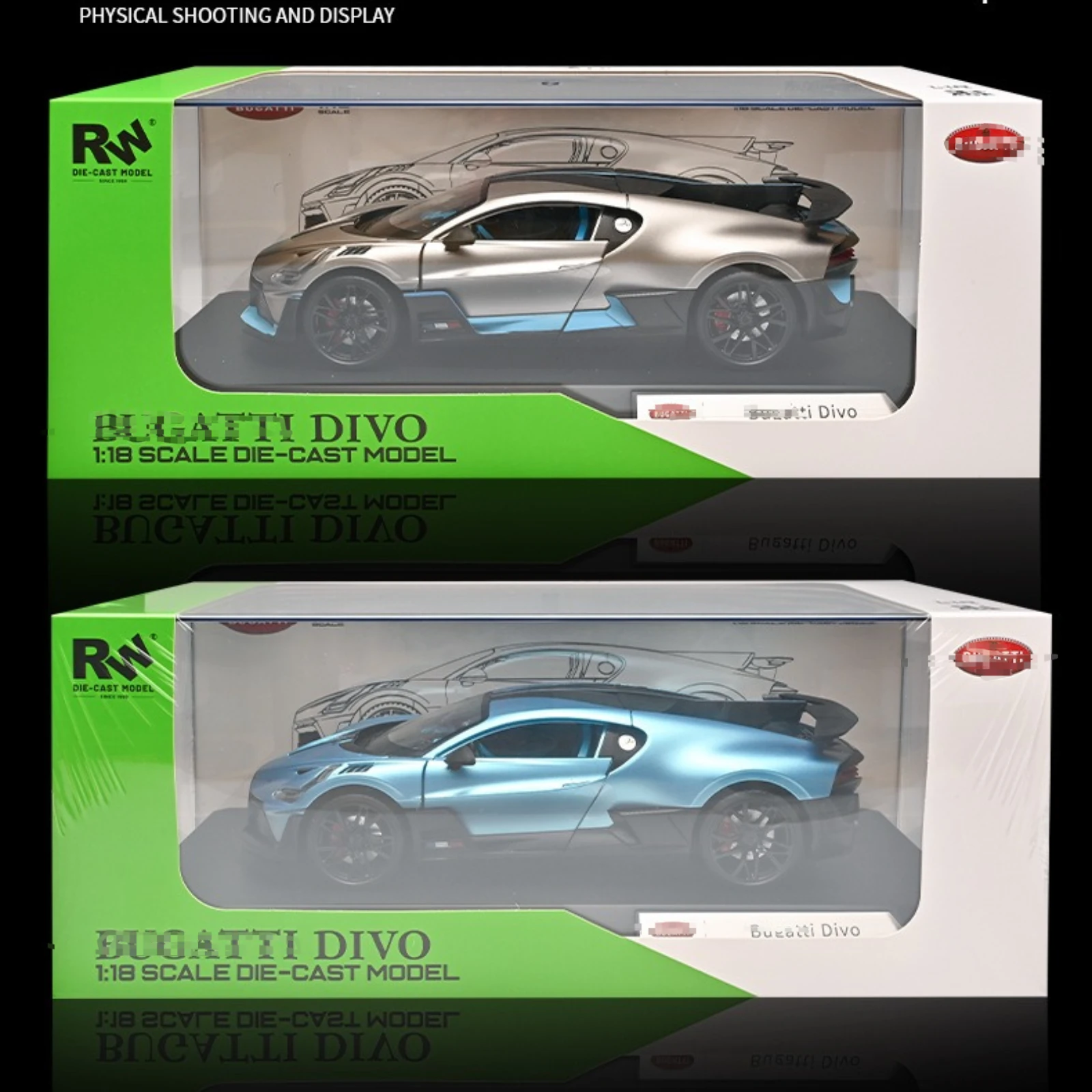 1:18 Divo Model Speelgoed Supercars Legering Diecast Miniatuur Sportwagens Deuren Geopend Pull Back voor Kinderen Geschenken