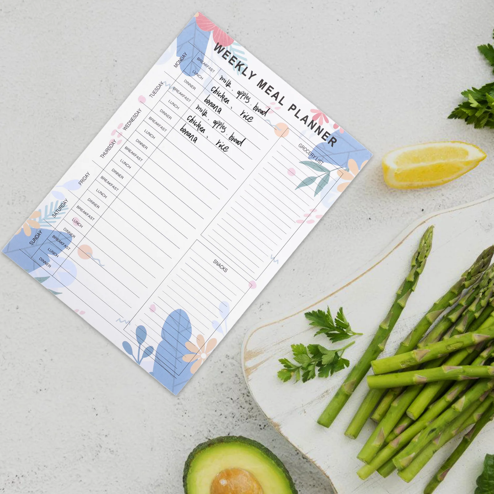 Notatnik z przepojami dietetycznymi Planer dzienny, tygodniowy, miesięczny Zarządzanie zdrowym straganikiem odżywczym Naklejki do odrywania Duża przestrzeń Elegancki układ