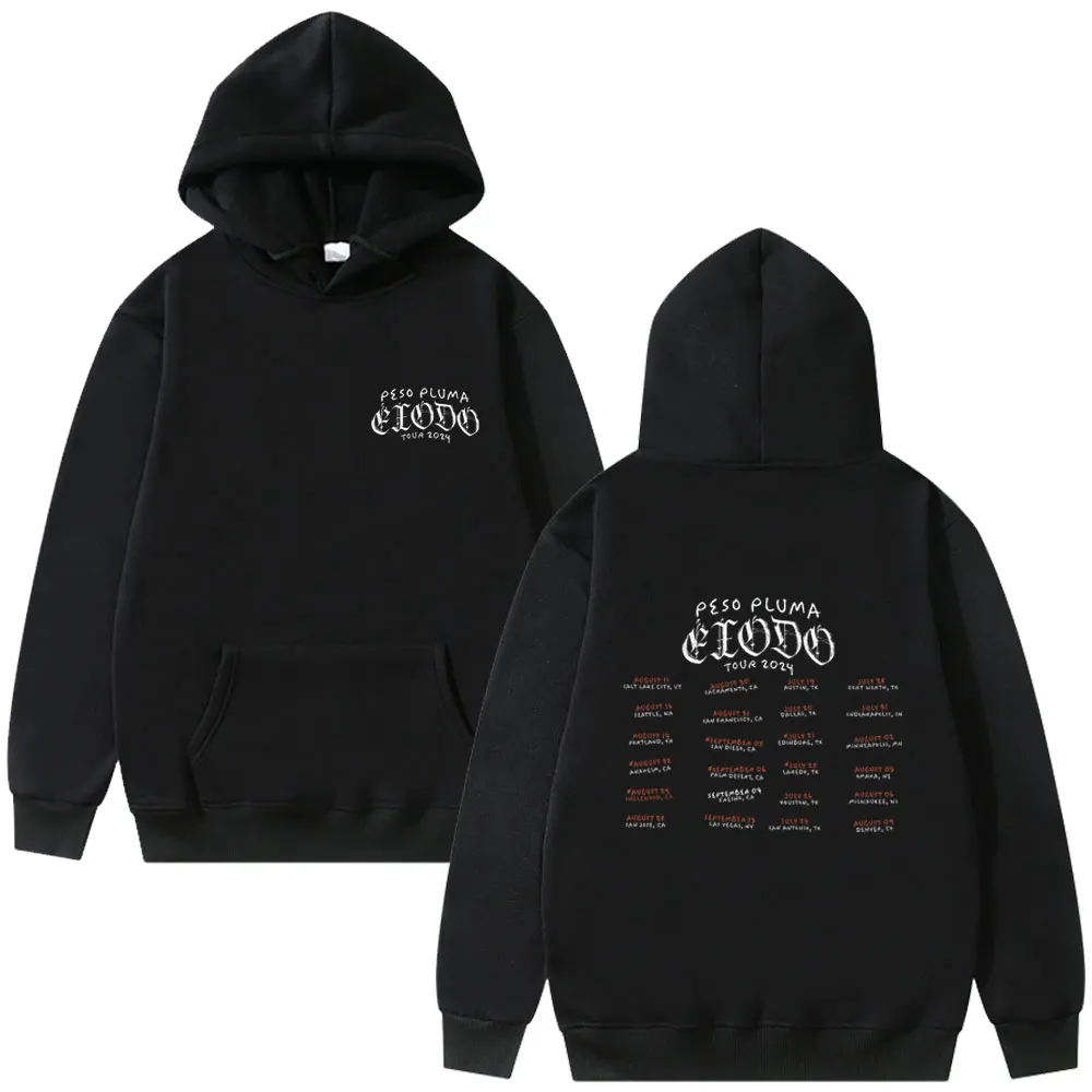 Singer Peso Pluma Exodo Music Album Tour 2024 Hoodie Male Cozy Oversized Streetwear Men Women Fashion Hip Hop Vintage Hoodies