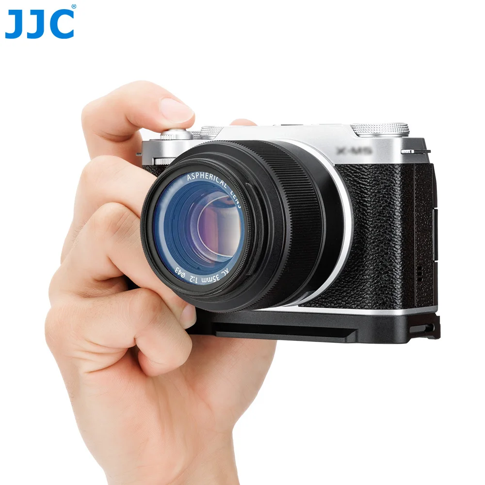 JJC X-M5 L-شكل قبضة الكاميرا لكاميرا FUJIFILM X-M5 مع لوحة الإفراج السريع ل Arca 1/4 "-20 ثقوب سيليكون قبضة اليد