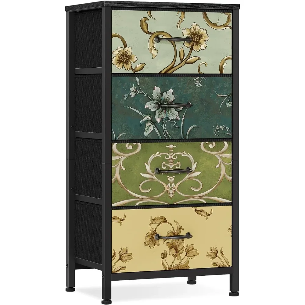 

Storage Tower Unit for Living Room, Fabric Chest of Drawers, Bedroom Shelf, Storage Unit, Retro Style, Free Shipping, Adult Home