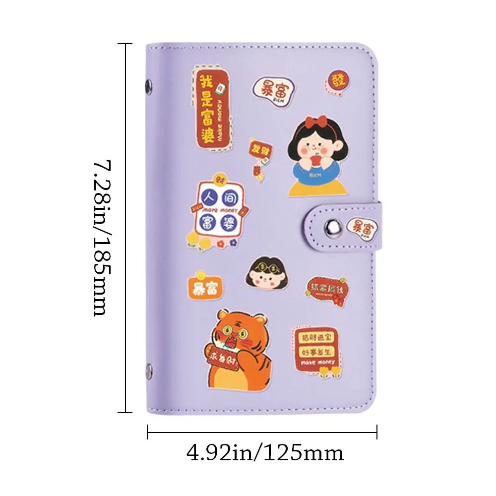 Get Rich Overnight 100 Envelopes Money Saving Challeng PU Save Money Mini Binder Savings Challenge Large Capacity Waterproof
