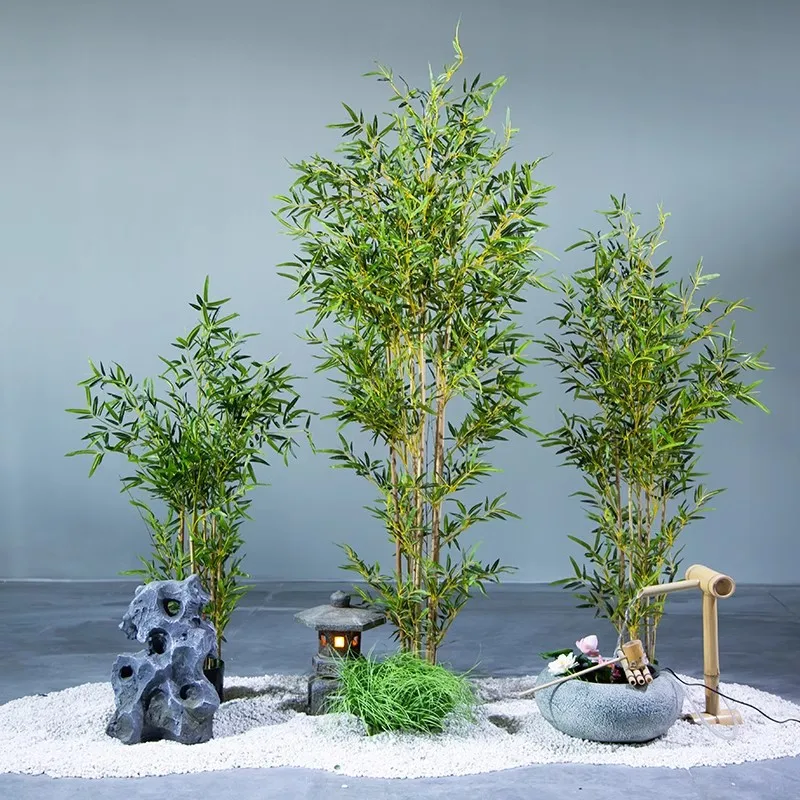 LH simulated bamboo landscaping screen partition interior decoration fake bamboo green plant landscape